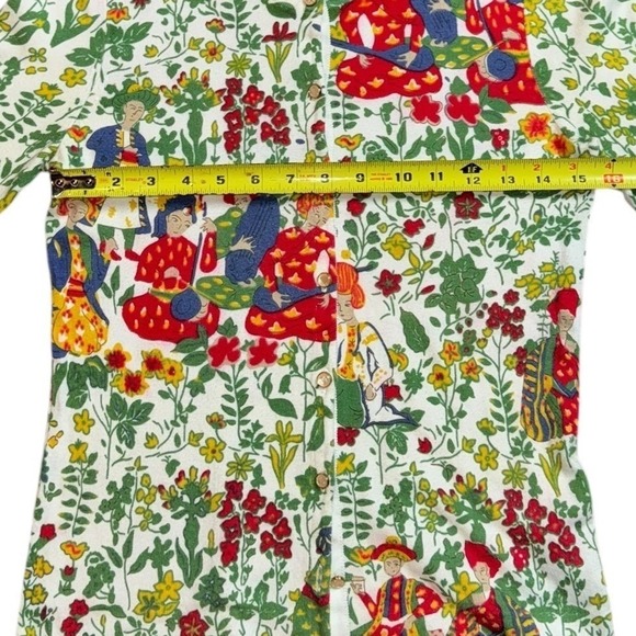 J McLaughlin Womens XS Floral People Scene Button Cardigan Sweater - Picture 6 of 12